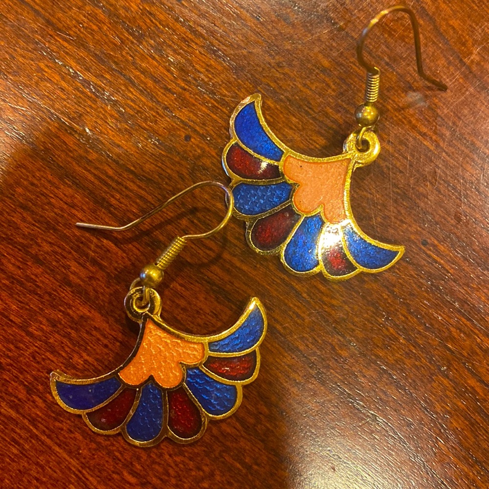 Colorful Triangle Flare Earrings